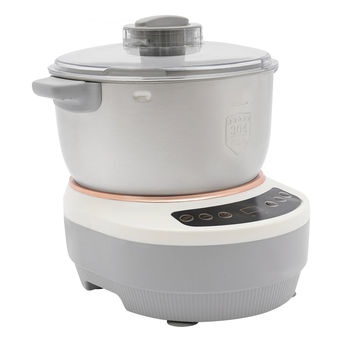 5L Electric Noodle Machine – Silver Household Noodle Making Dough Mixer with 304 Stainless Steeless Steel Silicone ABS 110V 60Hz