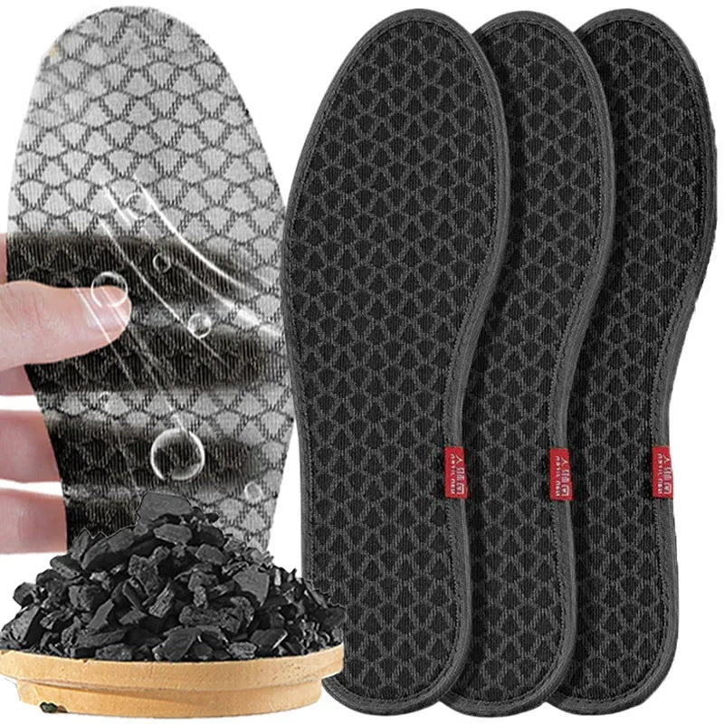 2–6pcs Bamboo Deodorant Insoles – Breathable, Sweat-Absorbing Shoe Inserts for Men & Women