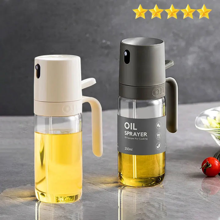 250ml Oil Spray Bottle – Borosilicate Glass Olive Oil Mister for Cooking, Air Fryer, and Salad