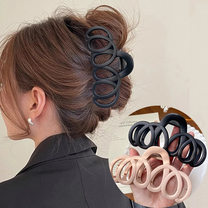 Frosted Bow Hair Claw Clip – Korean Style Barrette