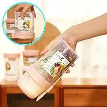 Carry Breakfast Cups – Salad, Yogurt, Cereal, Oatmeal, Snacks, Parfait Containers with Forks and Dressing Holders