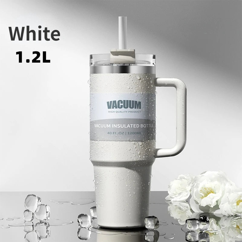 Stainless Steel Car Tumbler with Straw – 304 Insulated