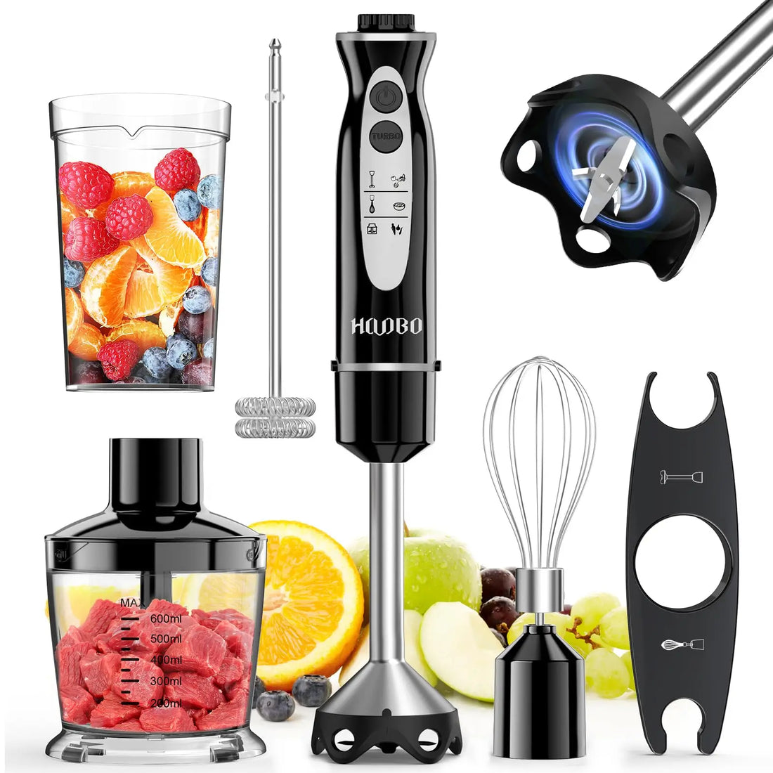 1000 Watt Powerful Handheld Immersion Blender – Vegetable, Meat, and Egg Beater for Smoothies, Sauces, Baby Food & Soups