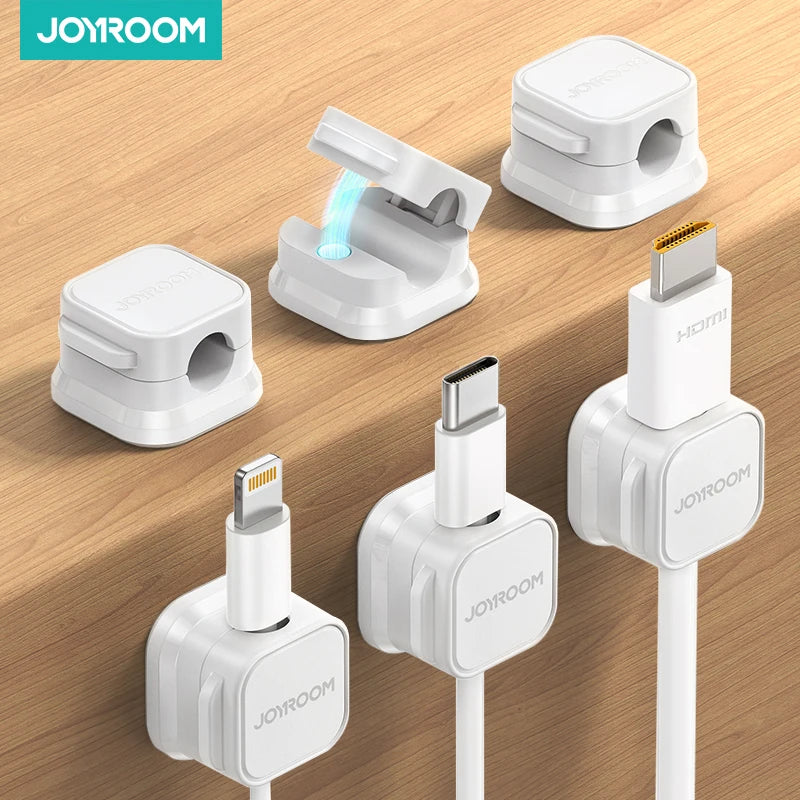 Joyroom Magnetic Cable Clips – 3/6 Pcs Adhesive Cord Organizer for Desk & Home Office