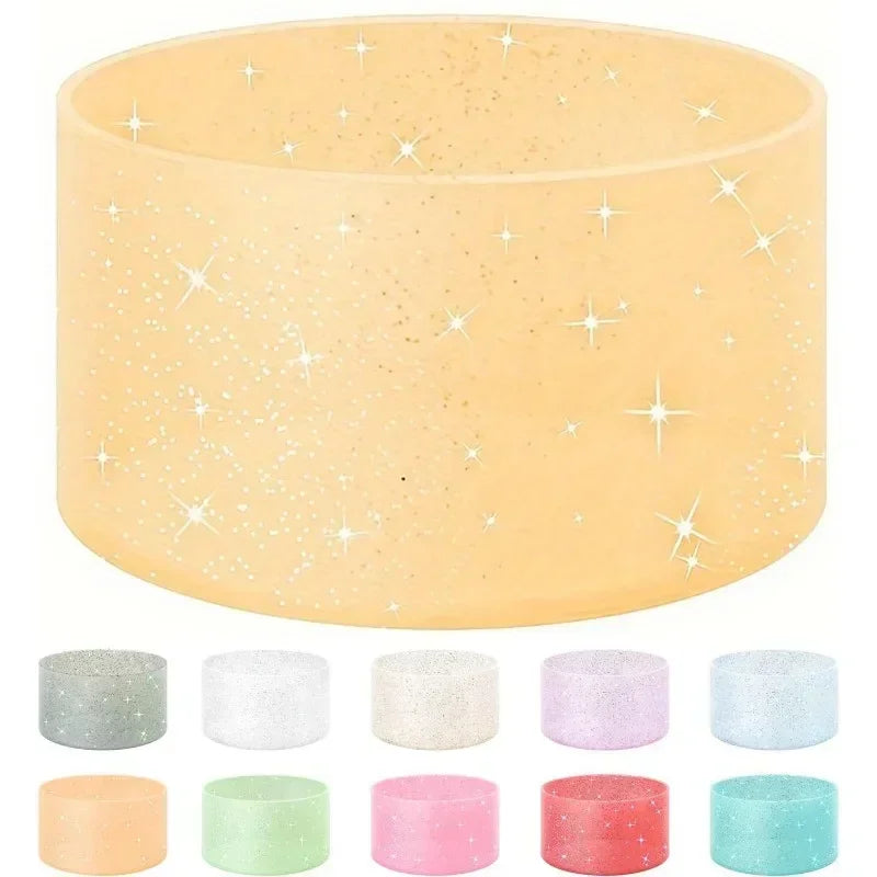 Silicone Glitter Bottle Bottom Sleeve – Anti-Slip Tumbler Cup Protector