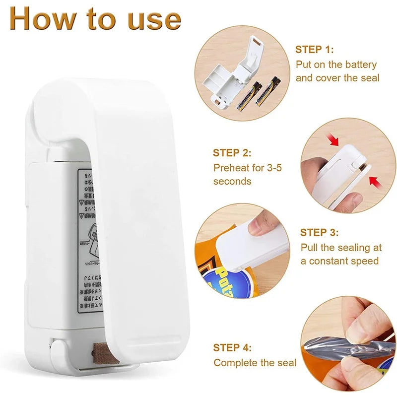 Mini Heat Bag Sealing Machine – Portable Food Bag Sealer for Thermal Plastic Closure