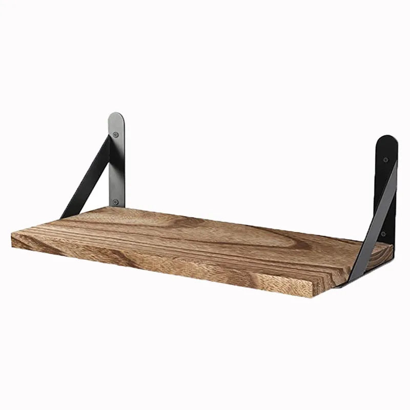 Floating Wooden Shelves - Wall Storage & Display Rack