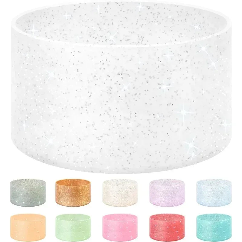 Silicone Glitter Bottle Bottom Sleeve – Anti-Slip Tumbler Cup Protector