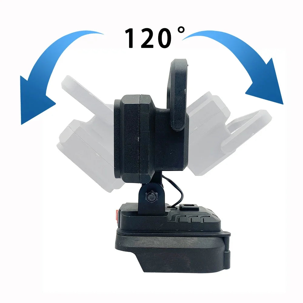 15-Bead LED Work Light – Portable Spotlight for 18V Li-ion Tool Batteries