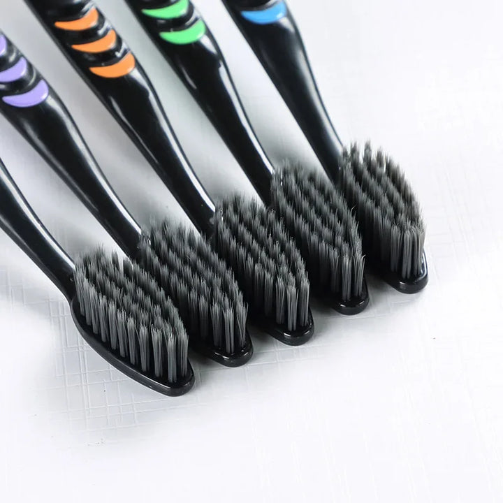 Jianpai Soft Bristle Toothbrush – Bamboo Charcoal Antibacterial Toothbrush for Adults