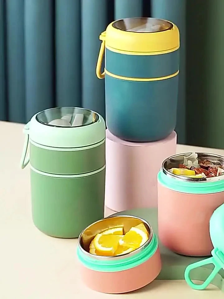 530ML/710ML Food Thermal Jar – Insulated Soup Cup Thermos for Hot Food, Stainless Steel Lunch Box for Kids