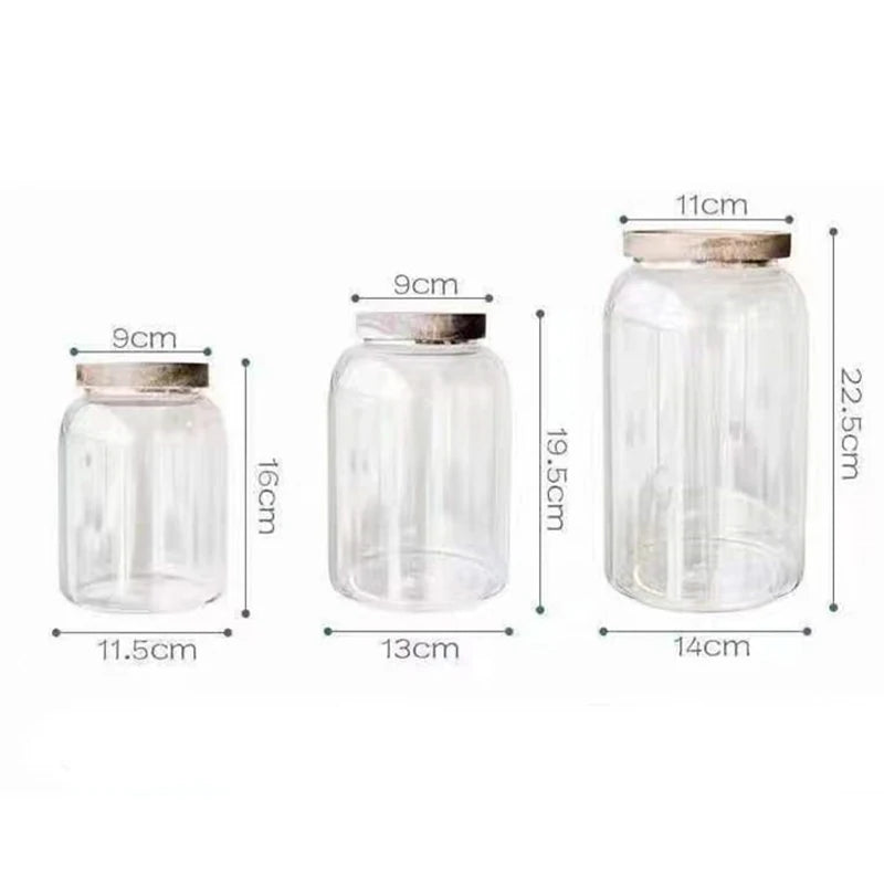 New Coffee Beans Vacuum Sealed Tank – Transparent Glass Food Storage Jar