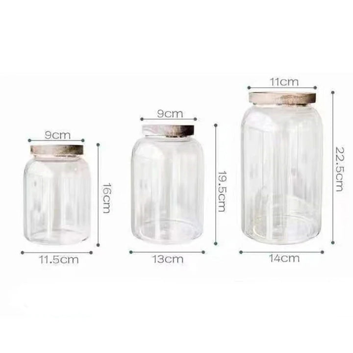 New Coffee Beans Vacuum Sealed Tank – Transparent Glass Food Storage Jar