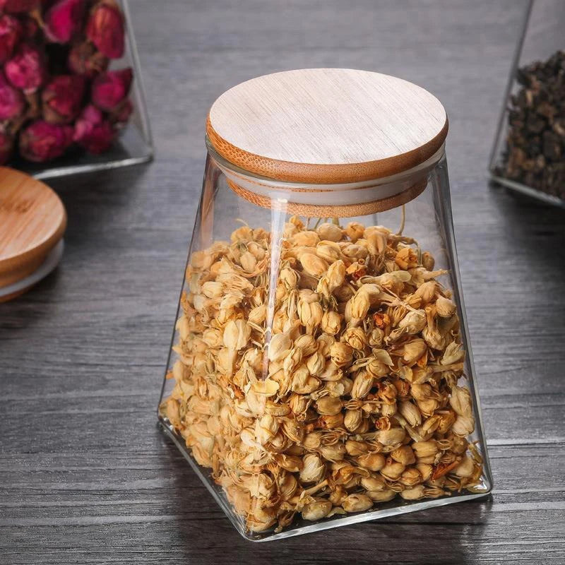 Coffee Beans Vacuum Sealed Tank – Transparent Glass Food Storage Jar with Airtight Seal for Moisture-Proof Storage