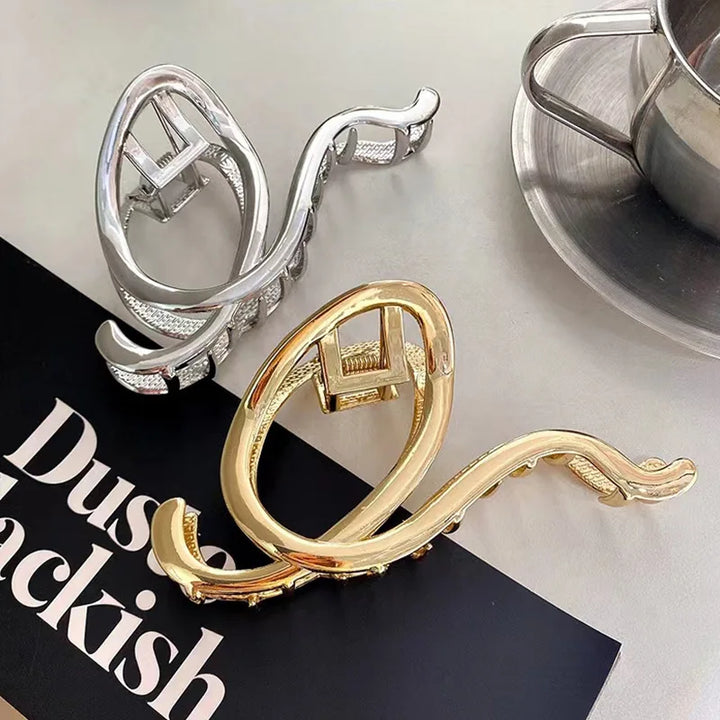 Metal Irregular Hair Claw Clips – Silver/Gold Punk Style Barrettes