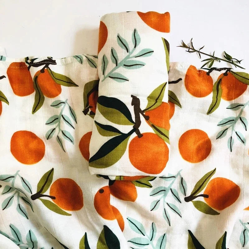 Bamboo Muslin Baby Swaddle Blanket – 120x120cm