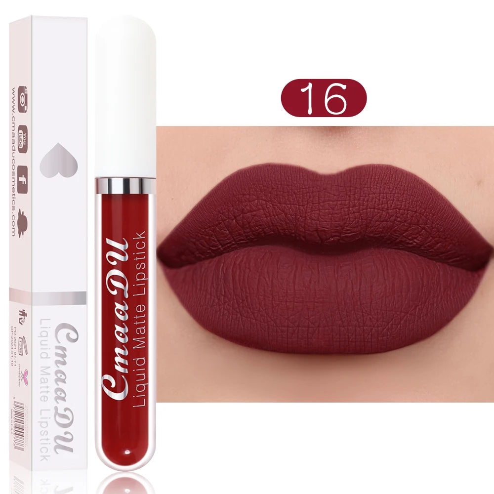 CmaaDu Matte Liquid Lipstick – Long-Lasting, Waterproof Red Lip Stain