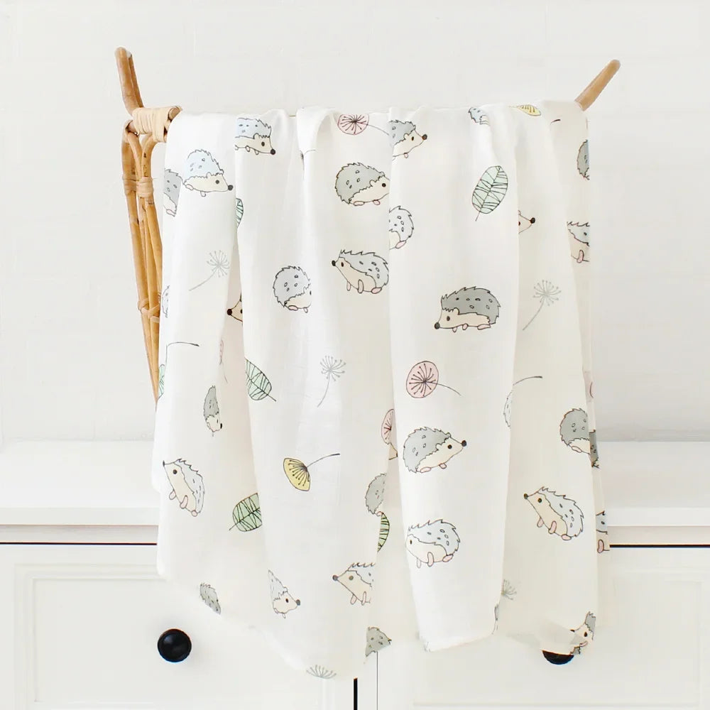 Bamboo Muslin Baby Swaddle Blanket – 120x120cm