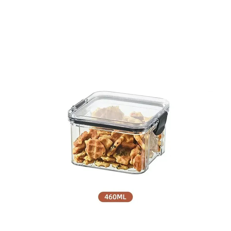 460-1800ML Set Kitchen Stackable Sealed Jars – Plastic Food Storage Box, Multigrain Tank Bottle, Dried Fruit & Tea Storage Containers