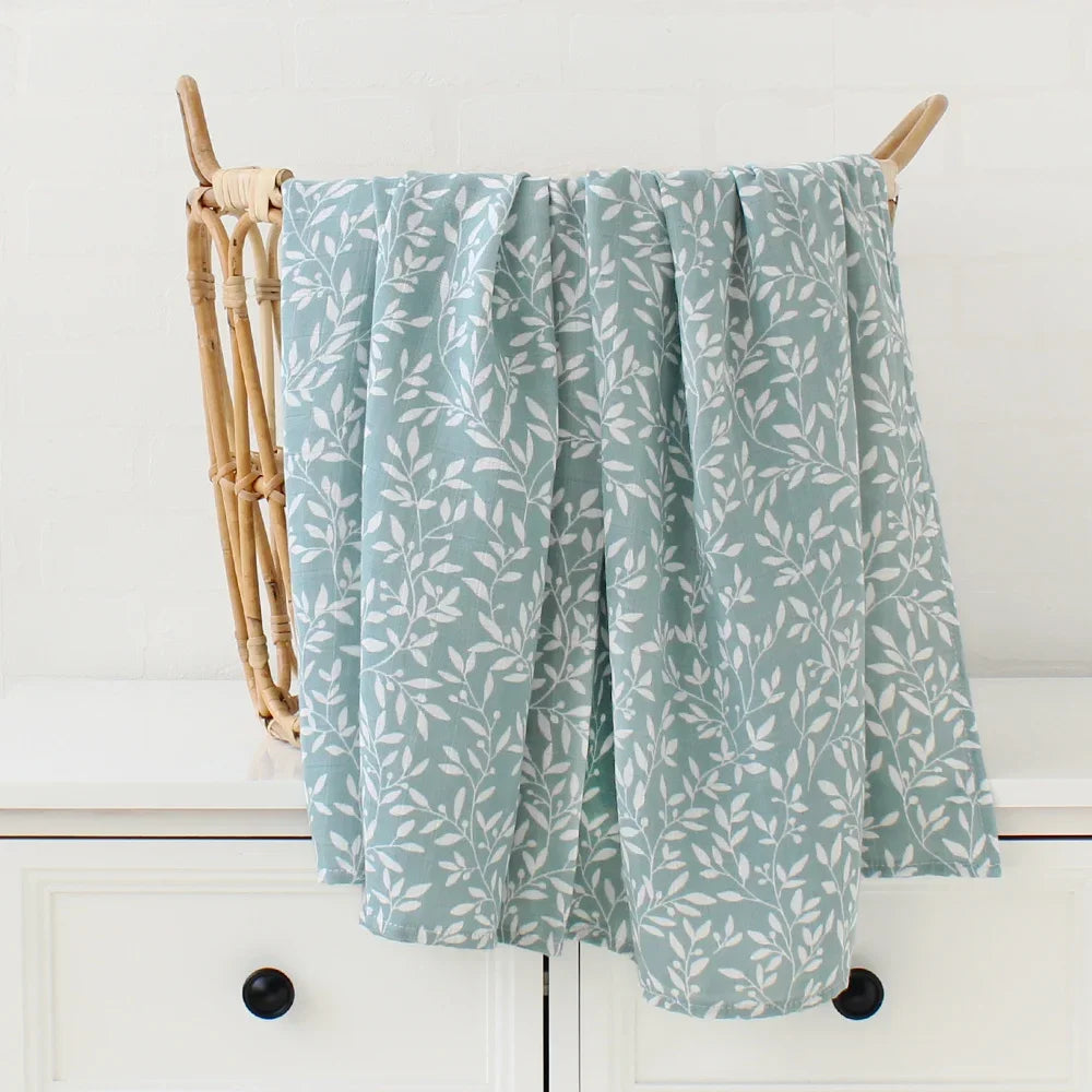 Bamboo Muslin Baby Swaddle Blanket – 120x120cm