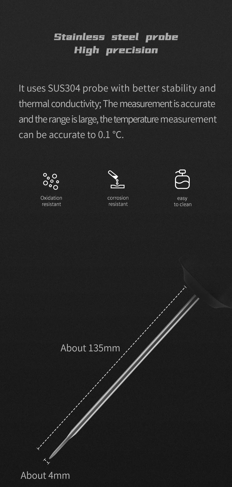MHW-3BOMBER Instant Read Digital Thermometer – Precision for Coffee, Cooking, and More
