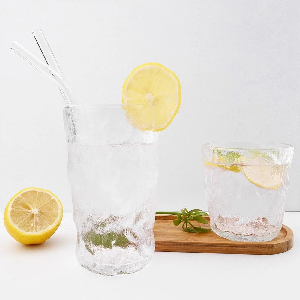 20PCS Colorful Reusable Glass Straws Set – 8mm Drinking Straws for Smoothies, Milkshakes, Tea, Juice, and Cocktails