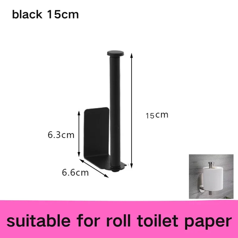 Self-Adhesive Toilet Paper Holder – No-Drill Wall Mount for Bathroom & Kitchen
