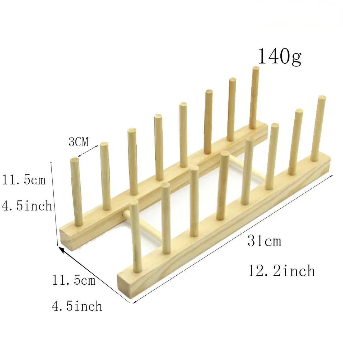 Bamboo Dish Drainer Rack & Plate Display Stand