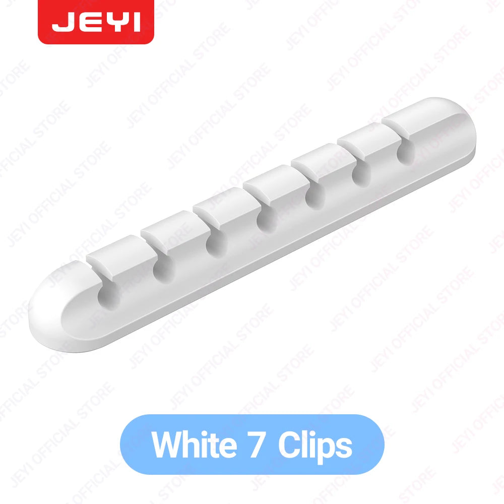 JEYI Adhesive Cable Clips – Cord Organizer for Desk, USB, Power & Charging Cables