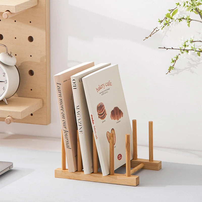 Bamboo Dish Drainer Rack & Plate Display Stand