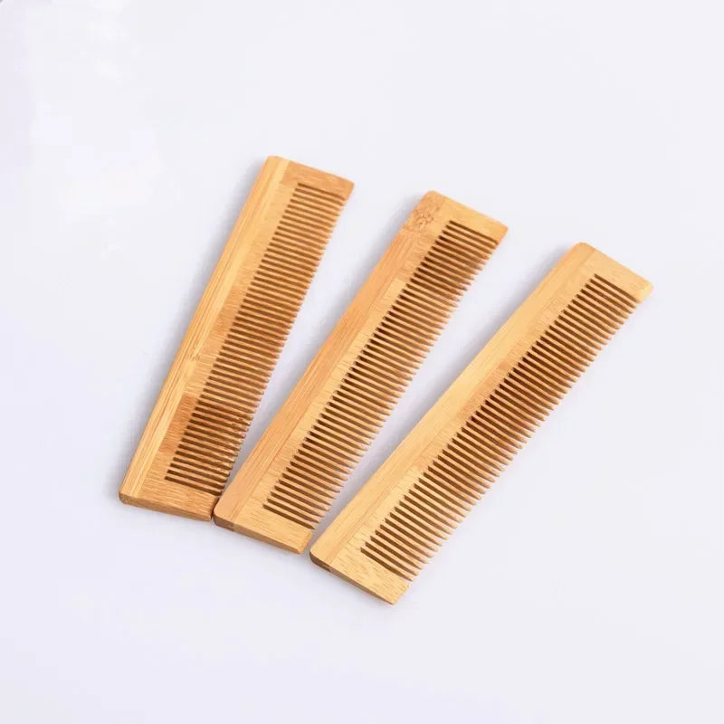 Natural Bamboo Wooden Comb – Anti-Static Hair Brush & Scalp Massage Tool for Men