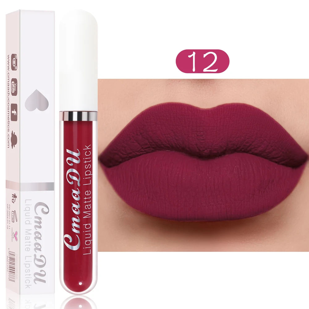 CmaaDu Matte Liquid Lipstick – Long-Lasting, Waterproof Red Lip Stain
