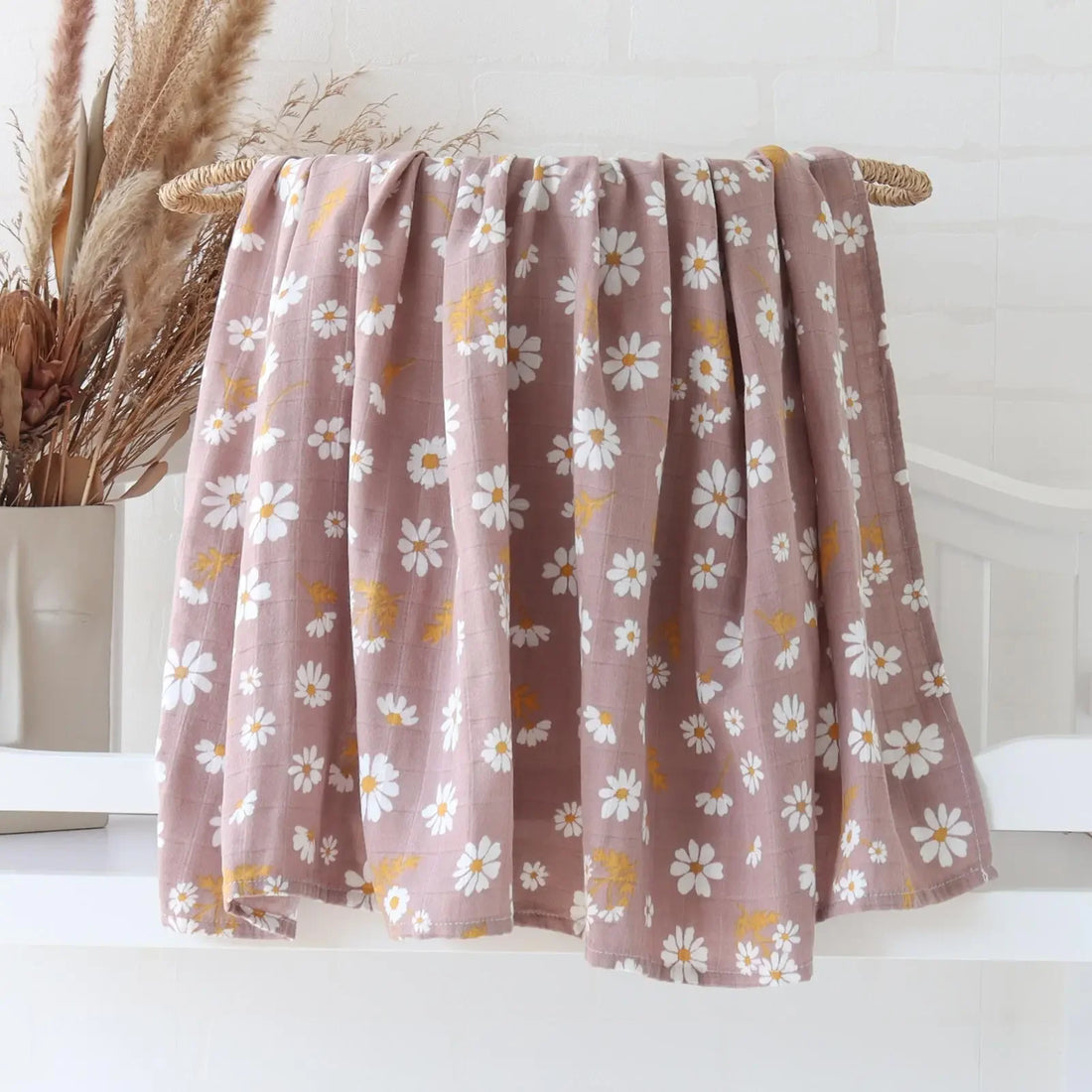 Bamboo Muslin Baby Swaddle Blanket – 120x120cm