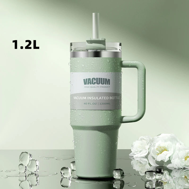 Stainless Steel Car Tumbler with Straw – 304 Insulated