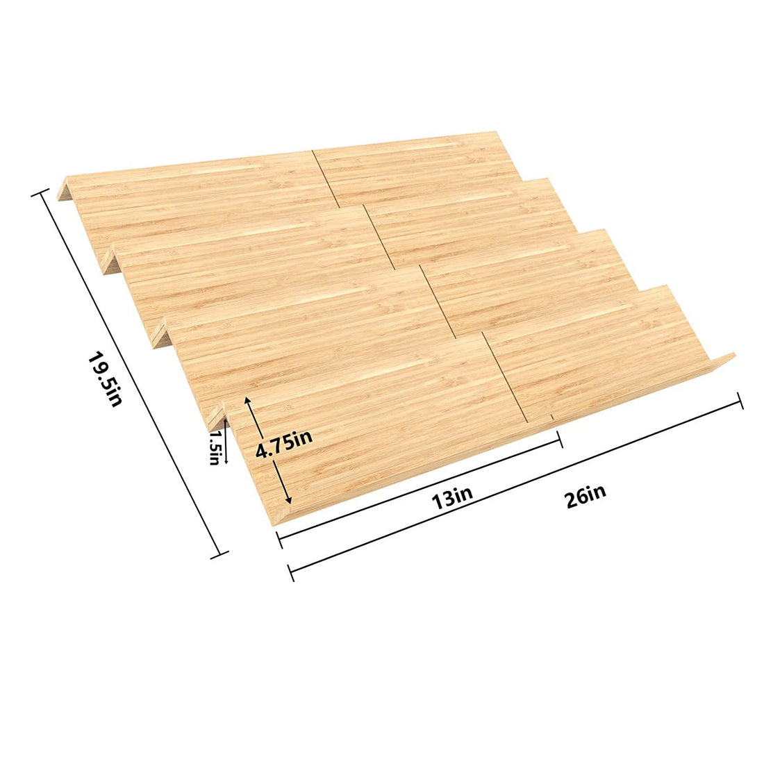Bamboo Spice Rack Tray – Spice Drawer Organizer for Kitchen Cabinets, Storage & Organization