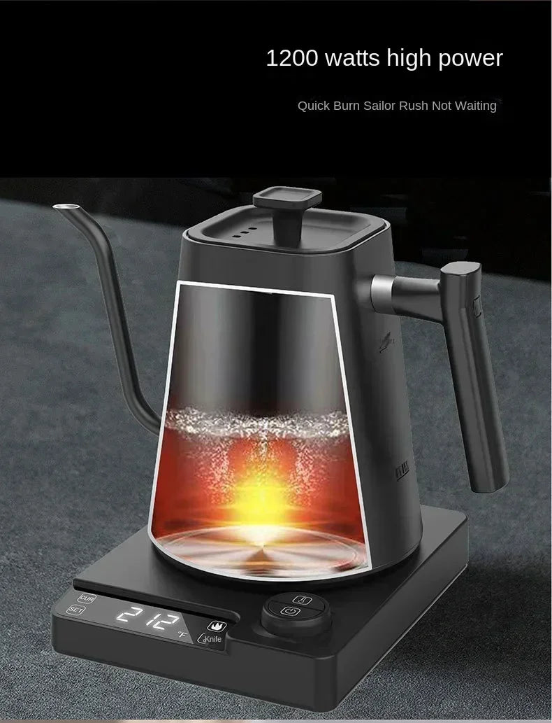 Electric Coffee Pot 1000ml – Coffee Pot with LED Screen, Adjustable Temperature, Intelligent Electric Gooseneck Coffee Pot