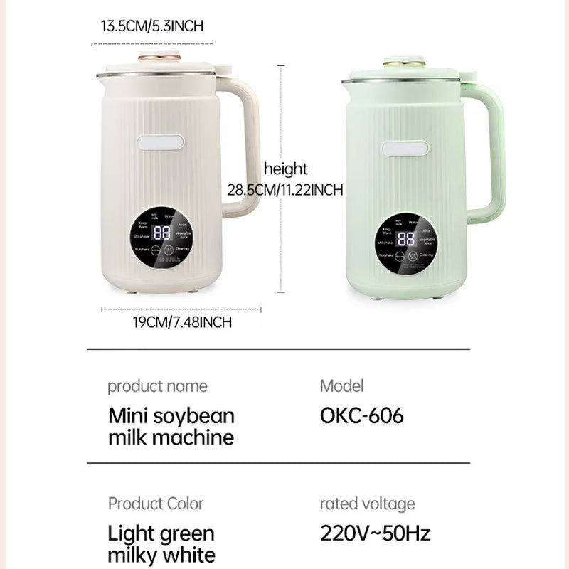 Multifunctional Electric Soybean Milk Machine – 220V/110V Food Blender & Juice Maker