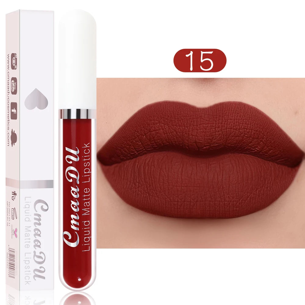 CmaaDu Matte Liquid Lipstick – Long-Lasting, Waterproof Red Lip Stain