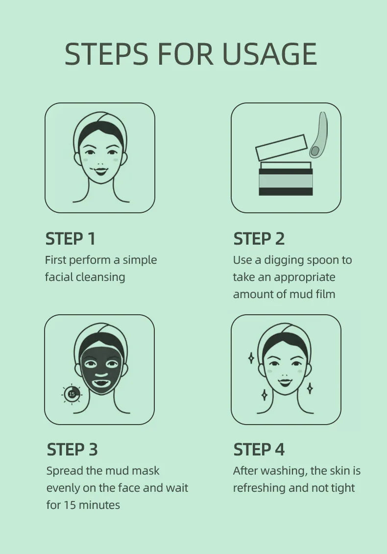 Clay Mud Face Mask Set – Turmeric, Green Tea, Rose & Avocado