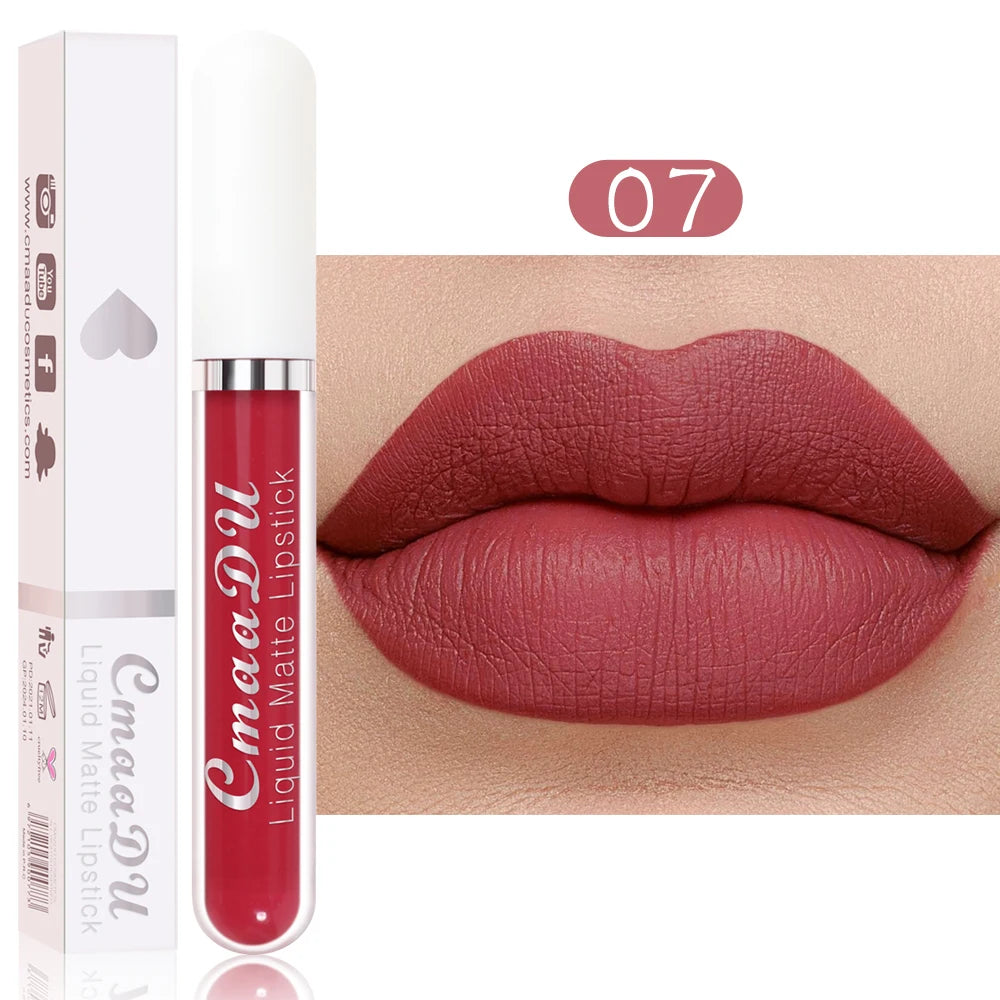 CmaaDu Matte Liquid Lipstick – Long-Lasting, Waterproof Red Lip Stain
