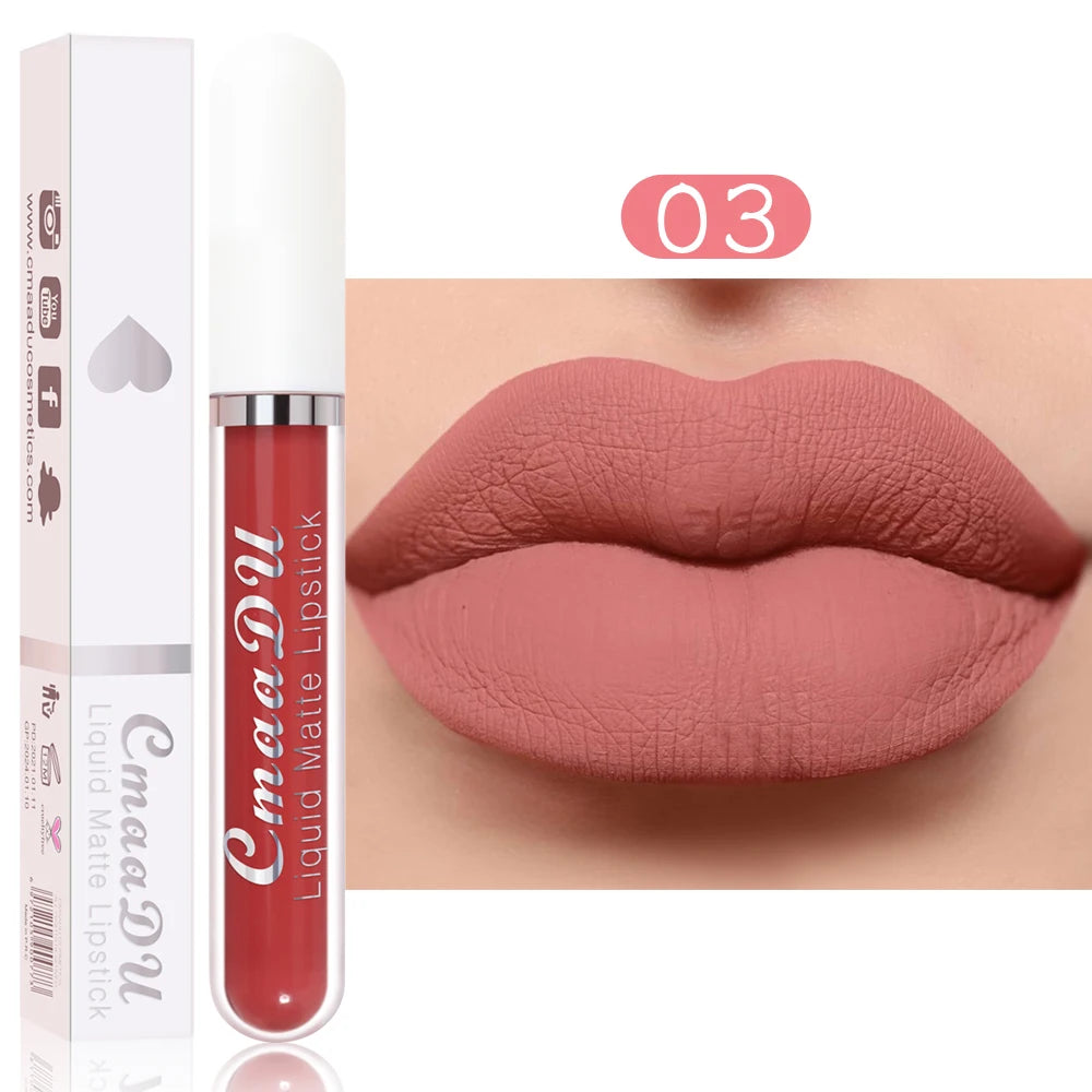 CmaaDu Matte Liquid Lipstick – Long-Lasting, Waterproof Red Lip Stain