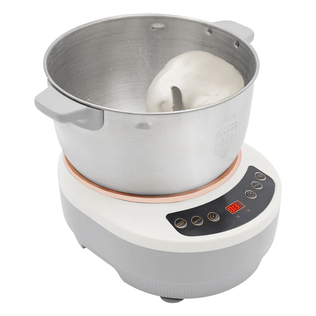 5L Electric Noodle Machine – Silver Household Noodle Making Dough Mixer with 304 Stainless Steeless Steel Silicone ABS 110V 60Hz