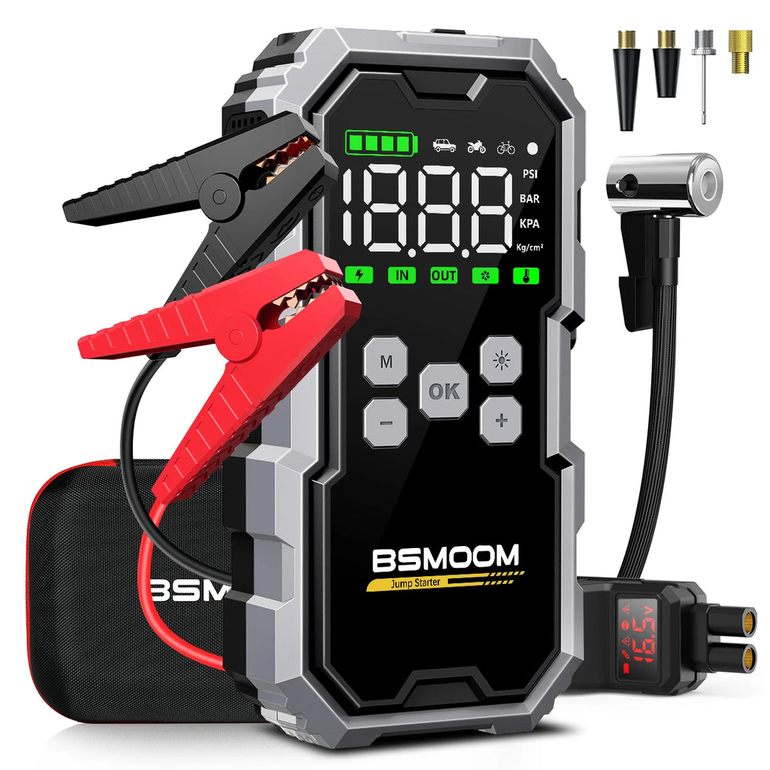 150PSI Car Jump Starter & Air Pump – 7000A Power Bank Emergency Booster