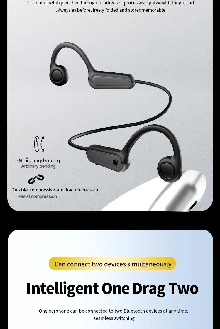 Xiaomi Mijia Bone Conduction Headphones – Bluetooth 5.3 Waterproof Sports Ear Hook Headset