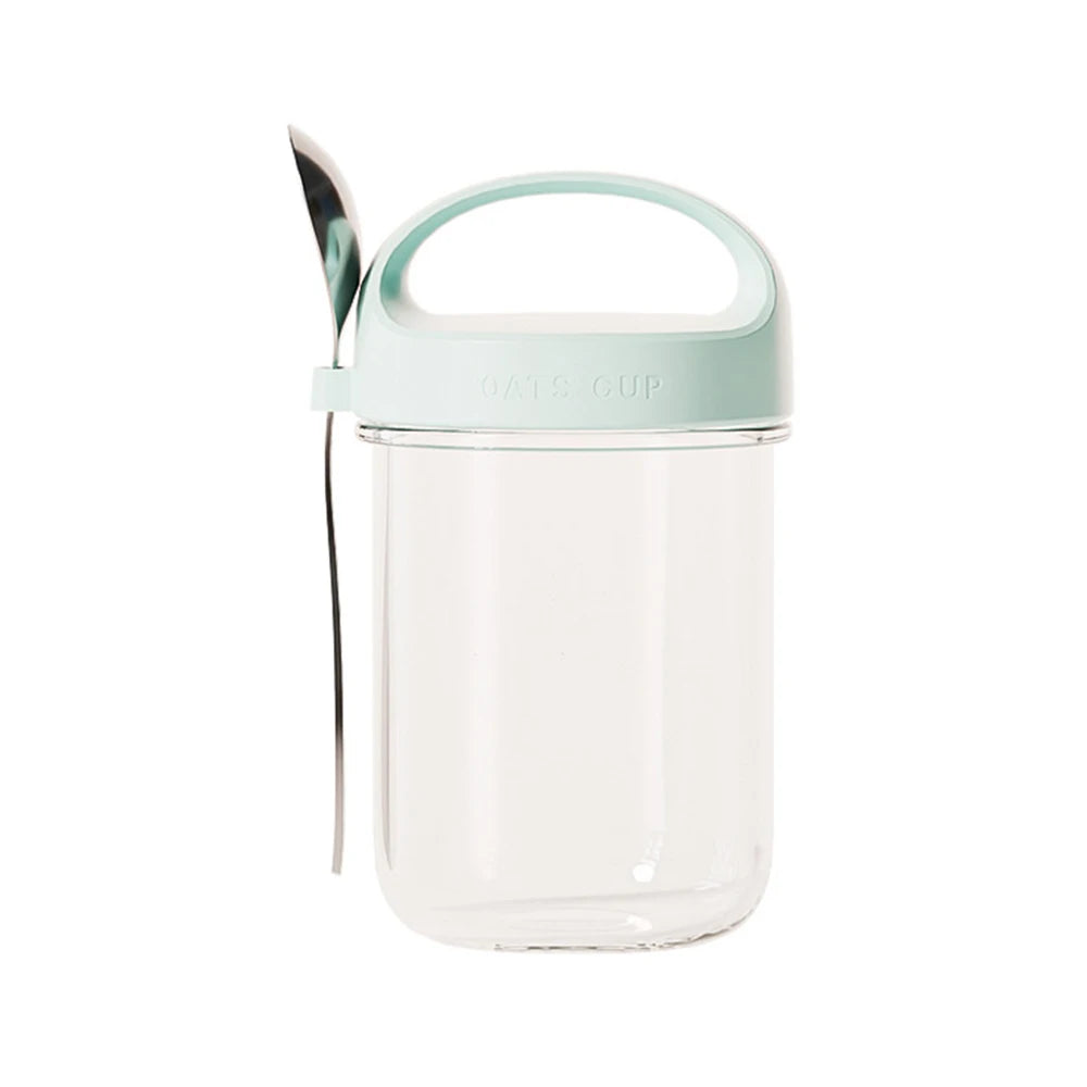 430ML New Breakfast Cup – Oatmeal, Cereal, Nut, Yogurt, and Salad Container with Lid & Spoon