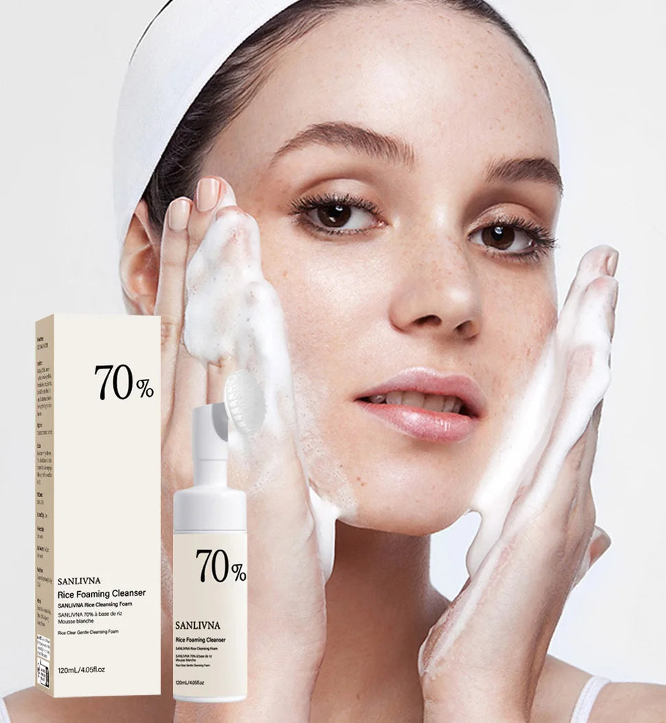 Rice Skincare Set – Toner, Serum & Cleansing Foam with Niacinamide