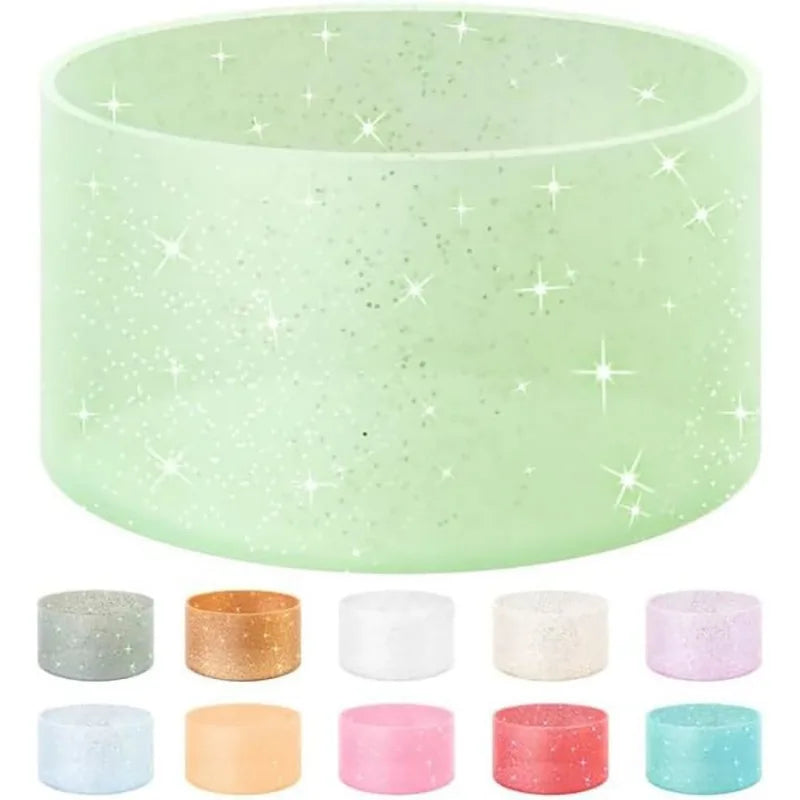 Silicone Glitter Bottle Bottom Sleeve – Anti-Slip Tumbler Cup Protector