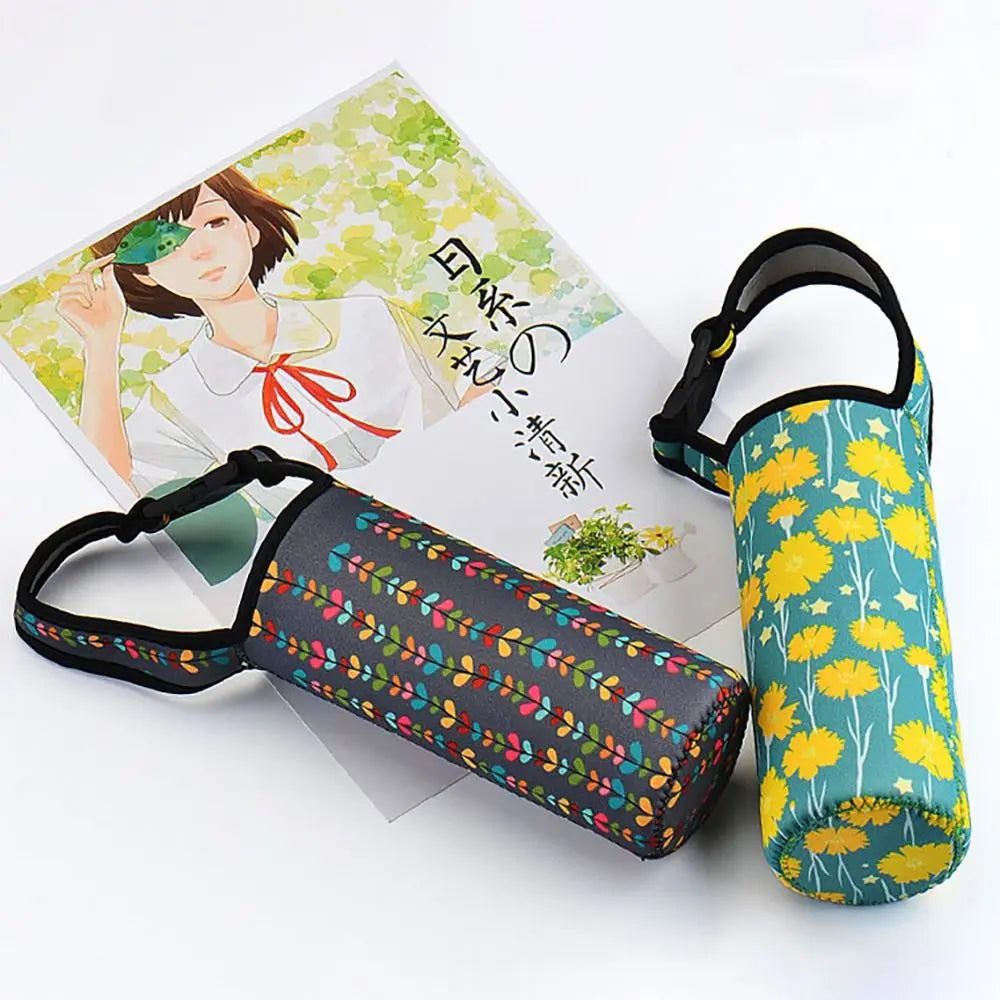 Portable Water Bottle Sleeve with Shoulder Strap – Insulated Pouch for Sports & Camping