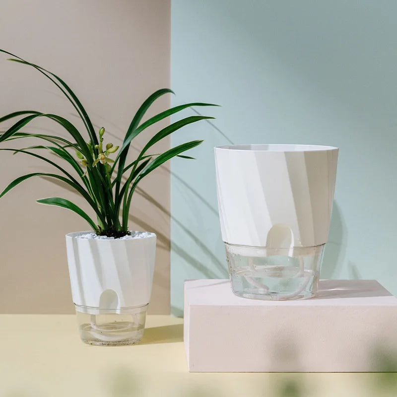 Self-Watering Hydroponic Flower Pot – Double Layer Design
