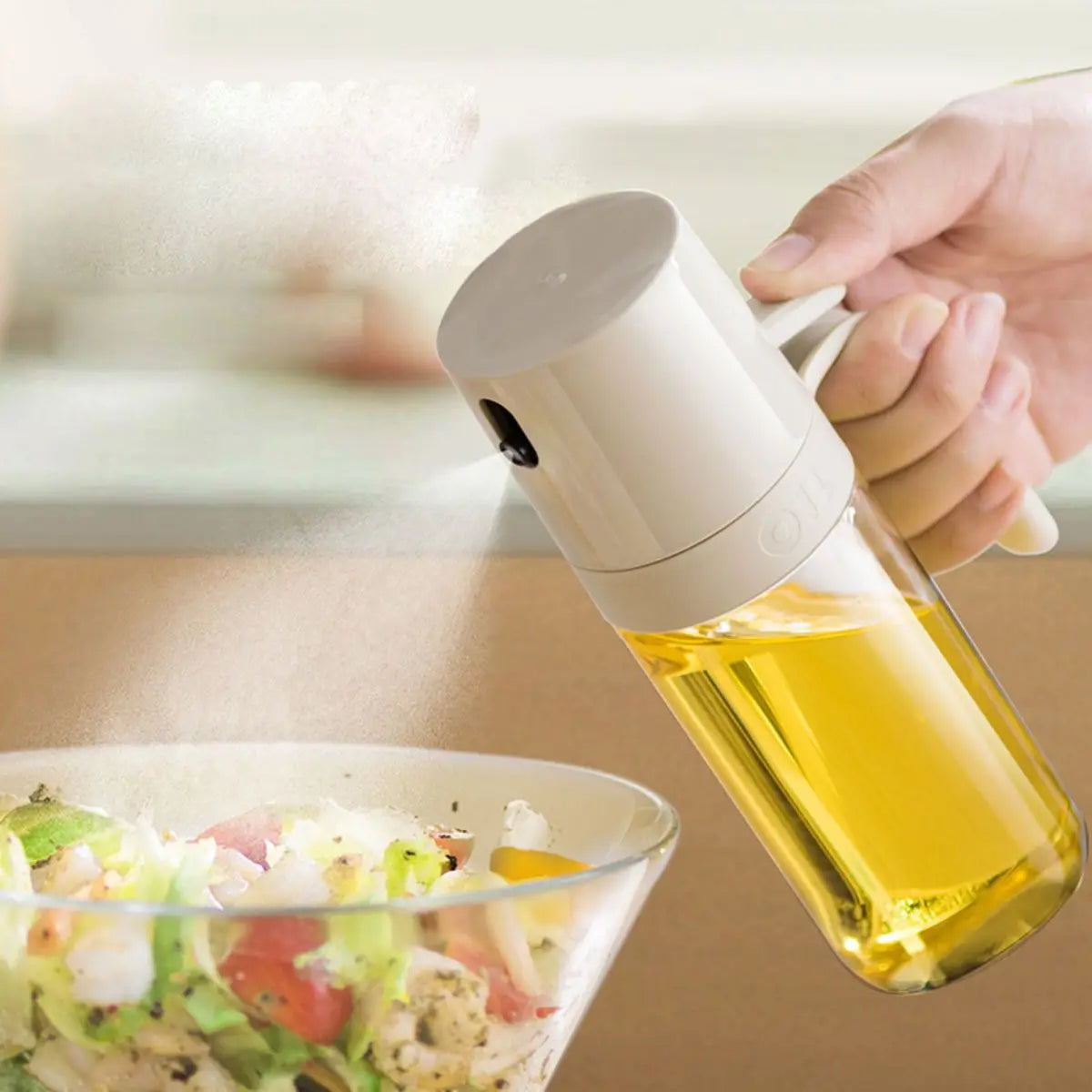 250ml Oil Spray Bottle – Borosilicate Glass Olive Oil Mister for Cooking, Air Fryer, and Salad